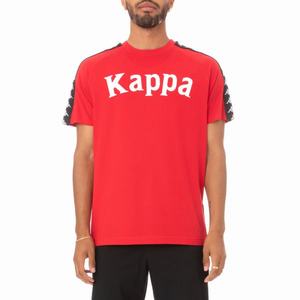 Camiseta Kappa 222 Banda Balima Rojos Negros | 86792-LBJA