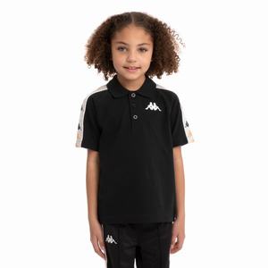 Camiseta Kappa 222 Banda Calsi 2 Polo Negros | 16958-UEKZ
