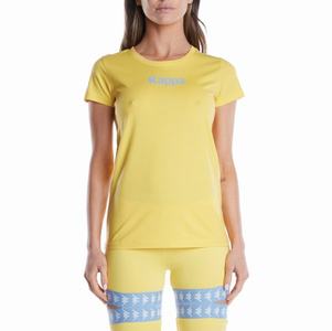 Camiseta Kappa Authentic Amboasary Amarillos Azules Claro | 45210-ZJWB