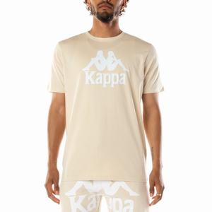 Camiseta Kappa Authentic Estessi Beige Blancos | 45176-CELN