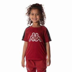 Camiseta Kappa Logo Tape Davirec Rojos | 30219-FYGD