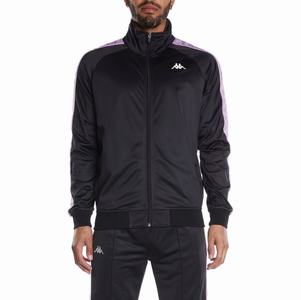 Chaquetas Deportivas Kappa 222 Banda Anniston Negros Morados | 56821-CSOG