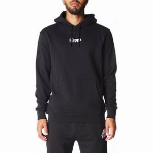 Sudadera Con Capucha Kappa Authentic Vulgund Negros | 97346-SGDK